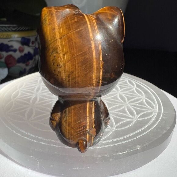 Hello Kitty Tiger Eye‎ Crystal Carving - Picture 5 of 13